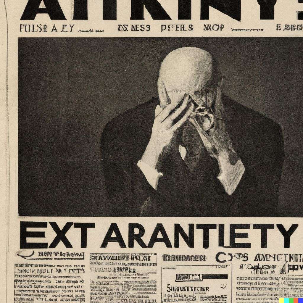 a representation of anxiety, front page of The New York Times, 1920